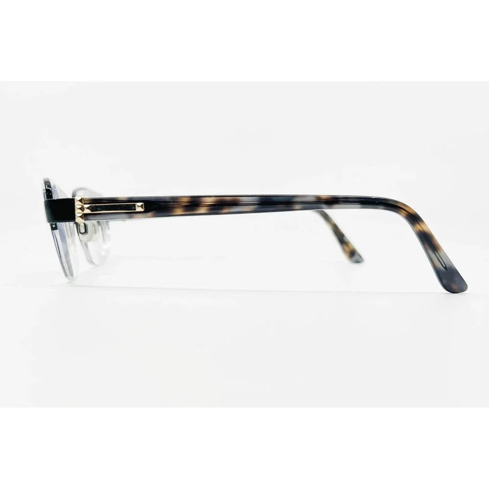 Bebe Eyeglasses Womens Black Semi-Rimless Tough Cookie BB5127 52-16-135